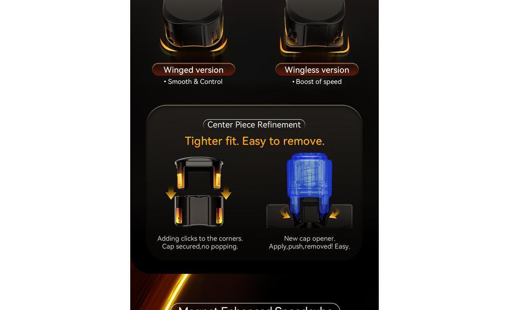 GAN 15 3x3 New Black Magnetic Core Magnets UV Coated detail