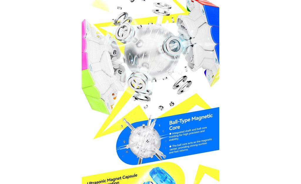 GAN Megaminx V2 MagLev Ball-Core UV Coated stickerless magnetic megaminx detail