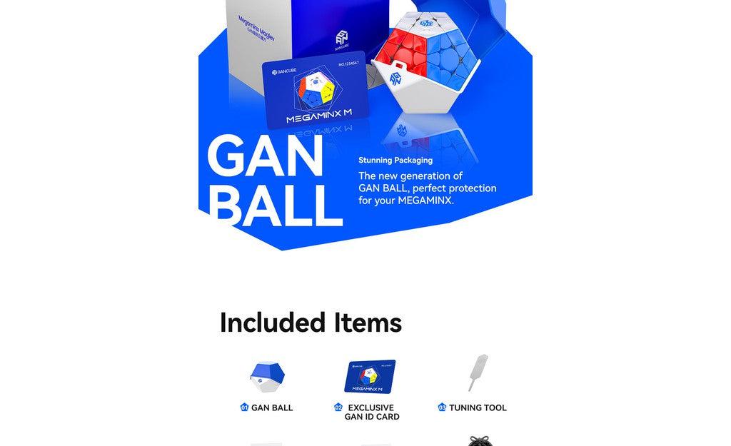 GAN Megaminx V2 MagLev Ball-Core UV Coated stickerless magnetic megaminx detail