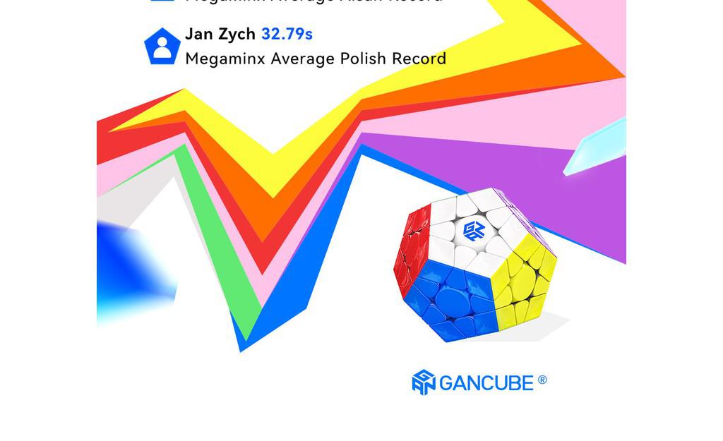 GAN Megaminx V2 MagLev Ball-Core UV Coated stickerless magnetic megaminx packaging