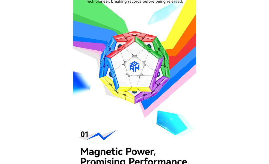GAN Megaminx V2 MagLev Ball-Core UV Coated stickerless magnetic megaminx detail