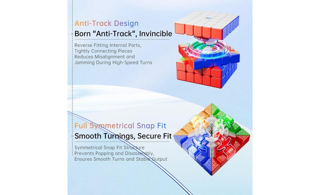 MoYu AoChuang 5x5 V6 Single-Track Magnetic stickerless detail