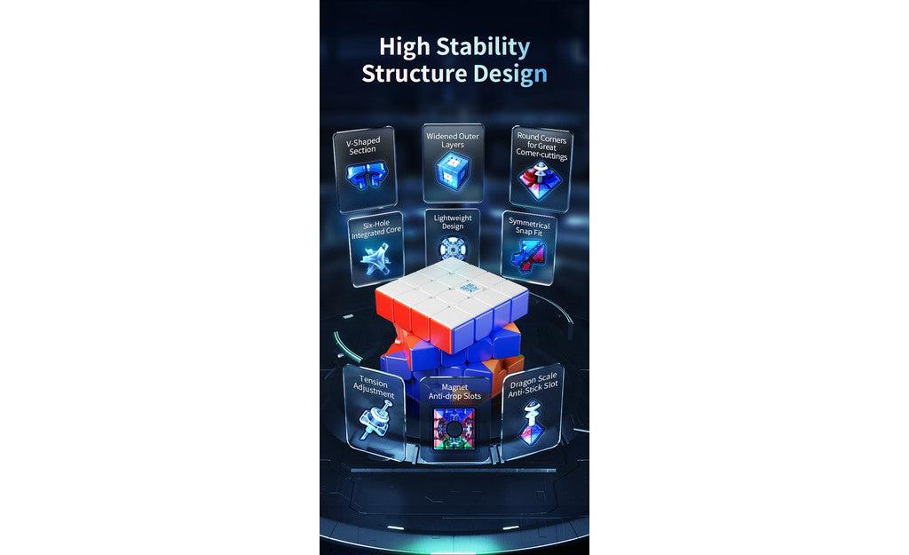 MoYu AoSu 4x4 V7 Double-Track Magnetic Ball-Core UV Coated stickerless detail
