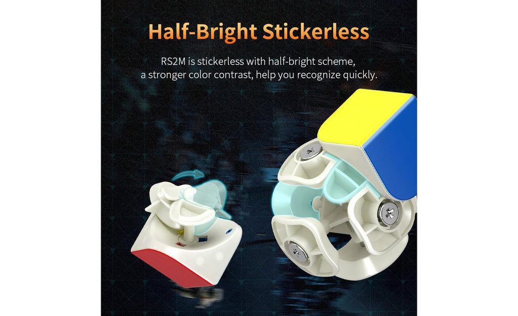 MoYu RS2 M Evolution 2x2 Magnetic stickerless detail