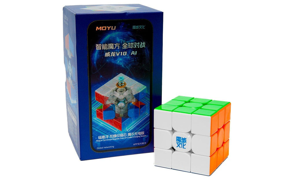 MoYu WeiLong AI 3x3 V10 (Magnetic, MagLev, Ball-Core, UV Coated) - Bluetooth Smart Cube | SpeedCubeShop