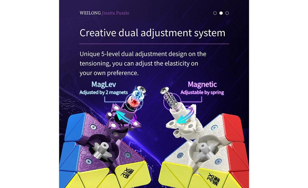 MoYu WeiLong Pyraminx Magnetic MagLev stickerless detail