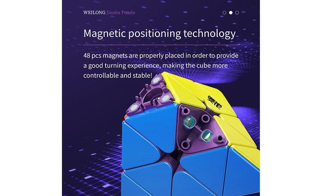 MoYu WeiLong Pyraminx Magnetic MagLev stickerless detail