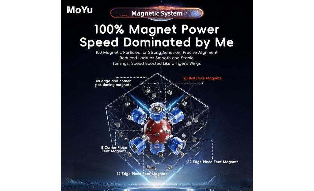 MoYu WeiLong WR M 3x3 V9 Magnetic MagLev 20-Magnet Ball-Core UV Coated stickerless detail