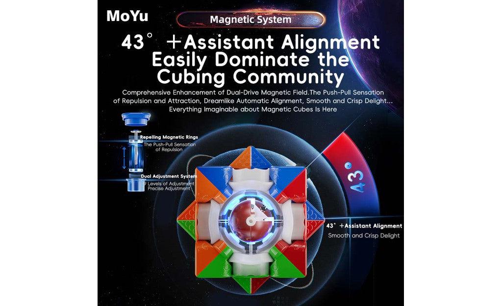 MoYu WeiLong WR M 3x3 V9 Magnetic MagLev 20-Magnet Ball-Core UV Coated stickerless detail