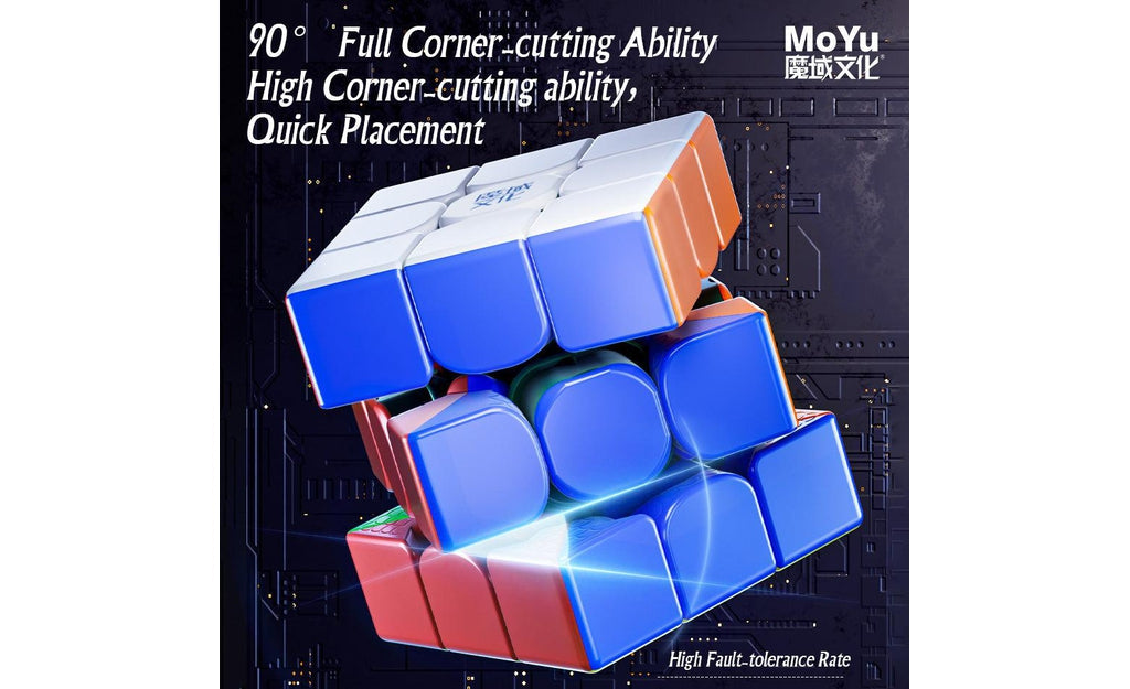 MoYu WeiLong WR M 3x3 V9 Magnetic MagLev Ball-Core UV Coated stickerless detail