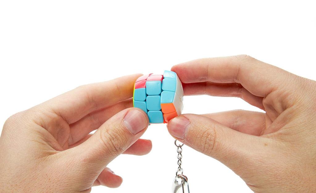 QiYi 3x3 Mini Pillowed 3cm Keychain stickerless angled