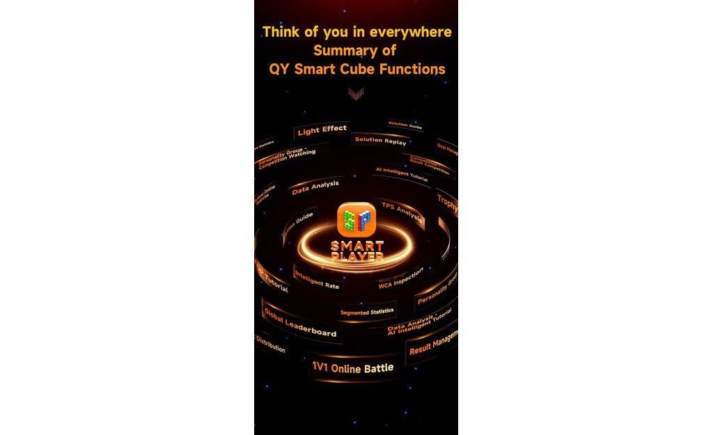 QiYi AI 3x3 Magnetic UV Coated Bluetooth Smart Cube stickerless detail