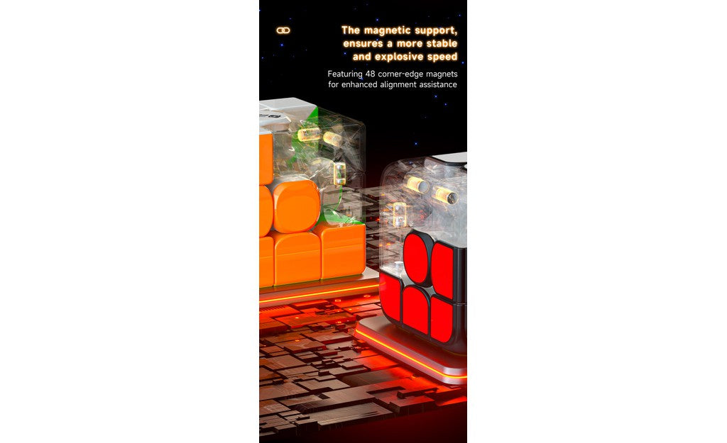 QiYi AI 3x3 Magnetic UV Coated Bluetooth Smart Cube stickerless detail