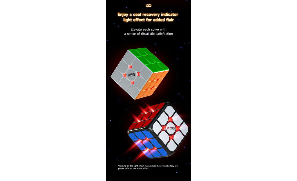 QiYi AI 3x3 Magnetic UV Coated Bluetooth Smart Cube stickerless detail