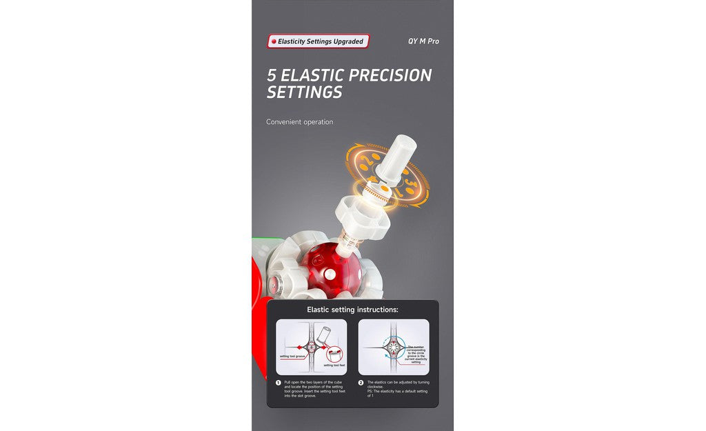 QiYi M Pro 2x2 Magnetic Ball-Core stickerless detail