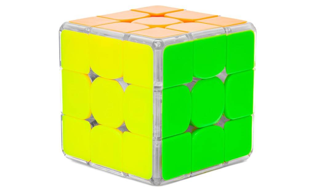 ShengShou Lustrous Light-Up 3x3 Magnetic transparent in hand