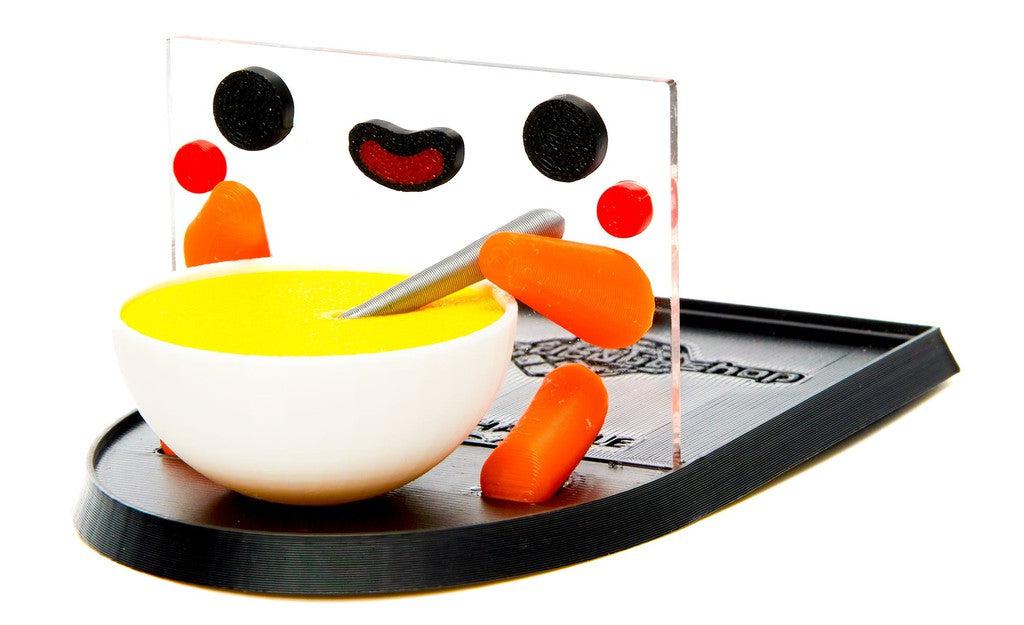 Soup Timmy Cube Display Stand Ramen angled
