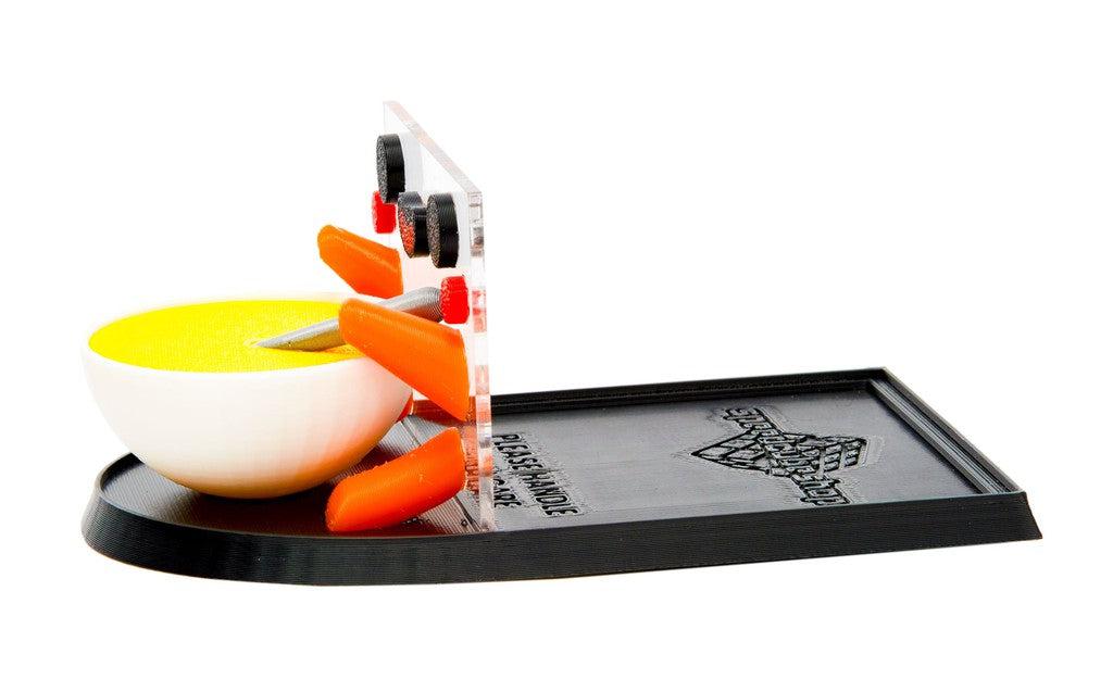 Soup Timmy Cube Display Stand Ramen packaging