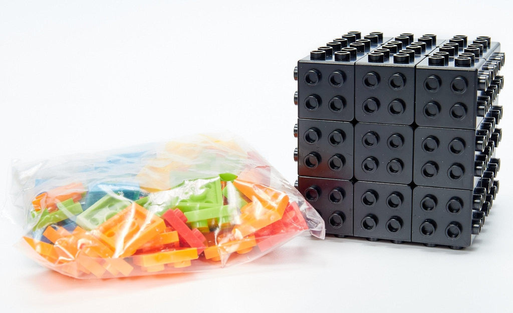 Color Brick Speed Cube black 3x3 detail