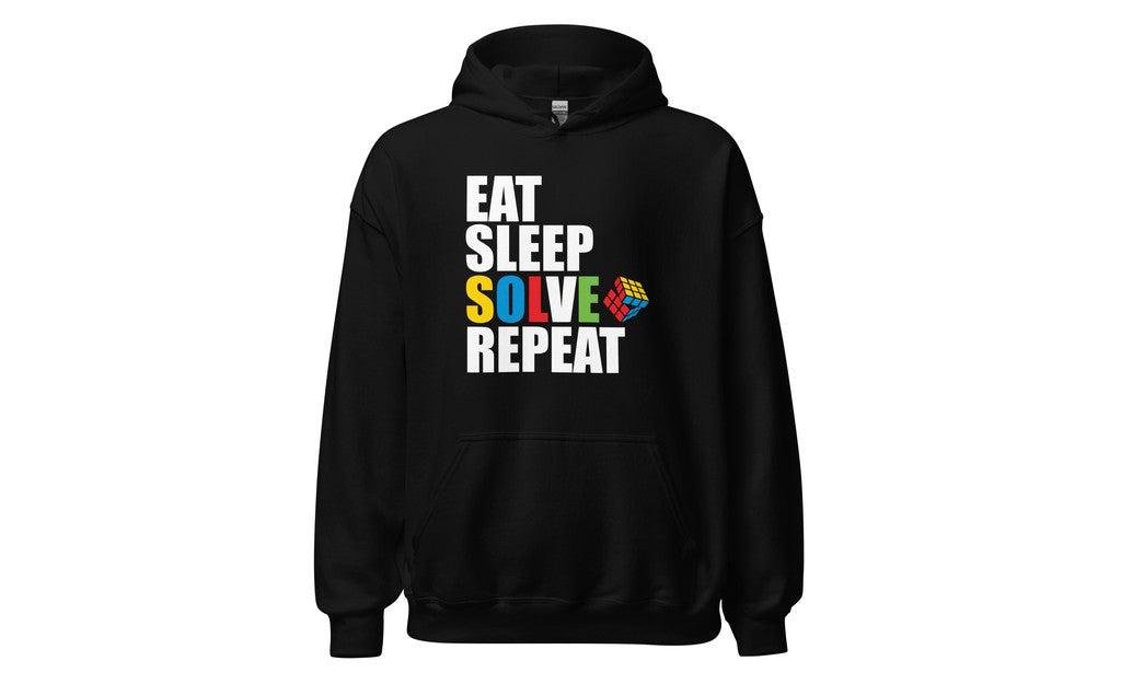 Eat, Sleep, Solve, Repeat - Rubik's Cube Hoodie | SpeedCubeShop