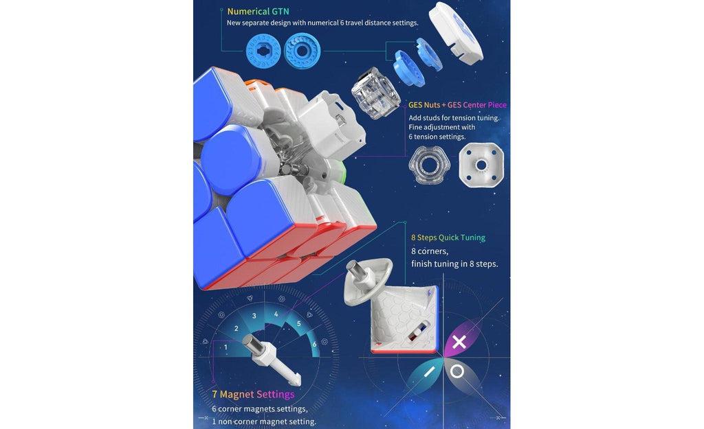 GAN 12 3x3 Magnetic MagLev Core Magnets UV Coated stickerless detail