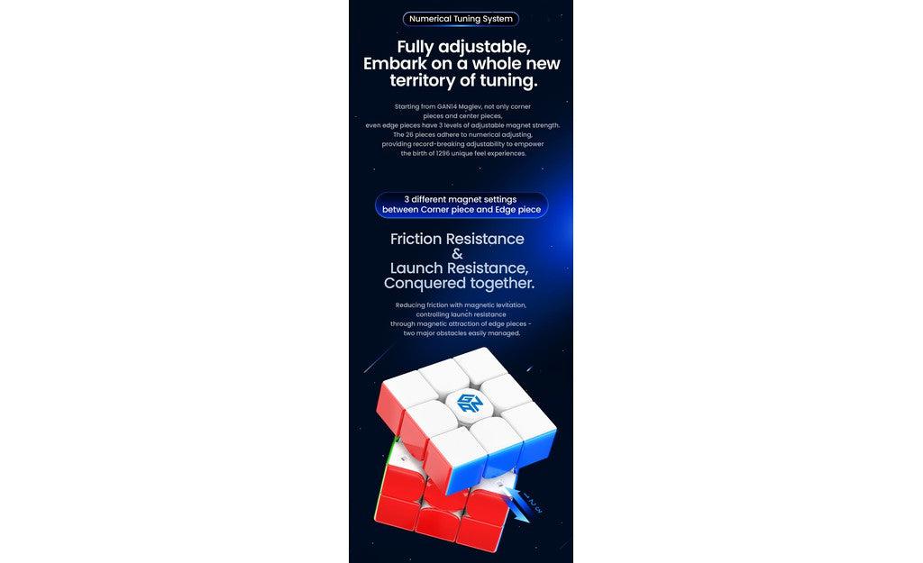 GAN 14 PRO 3x3 Magnetic MagLev Core Magnets UV Coated stickerless detail