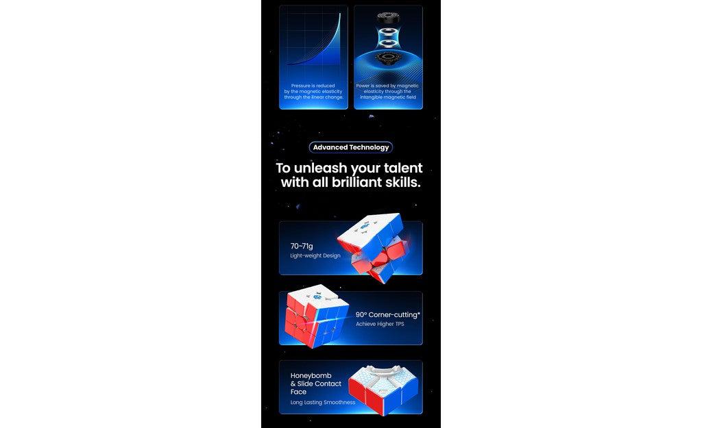 GAN 14 PRO 3x3 Magnetic MagLev Core Magnets UV Coated stickerless detail