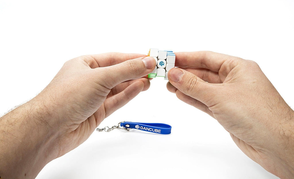 GAN 330 3x3 Mini 3.3cm Keychain stickerless in hand