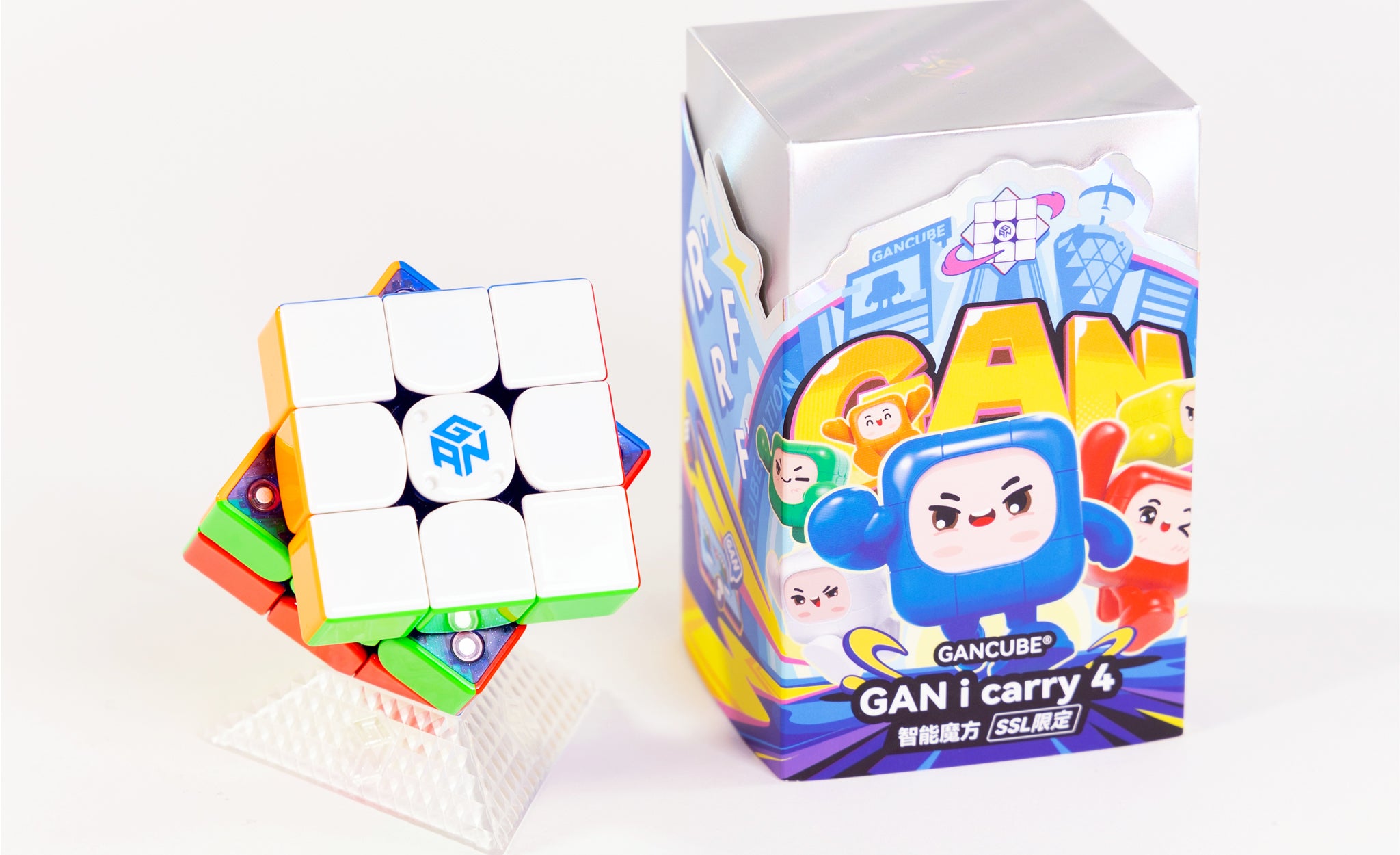 GAN i Carry 4 3x3 (Magnetic, UV Coated) - SSL Limited, Bluetooth Smart Cube