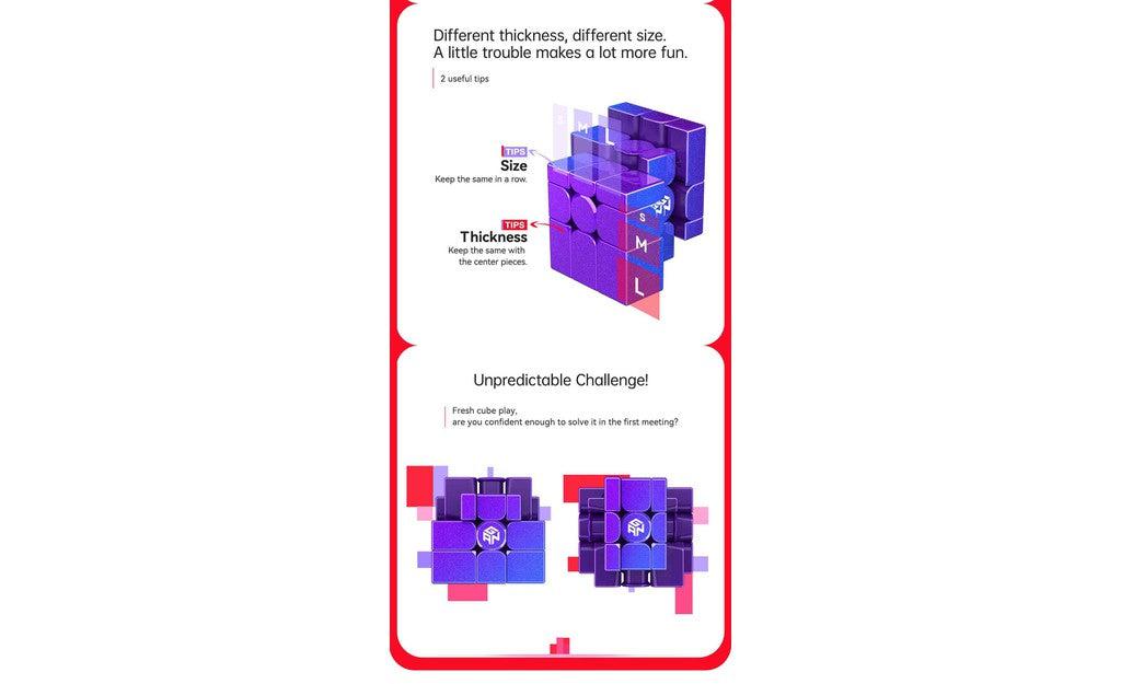 GAN Mirror Magnetic UV Coated purple Shape Mod detail
