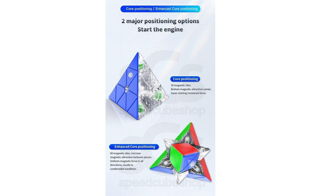 GAN Pyraminx Enhanced Magnetic Core Magnets stickerless detail