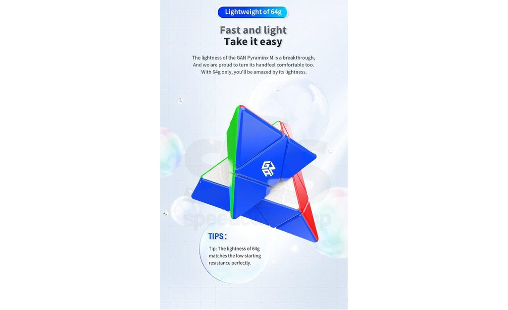 GAN Pyraminx Enhanced Magnetic Core Magnets stickerless detail