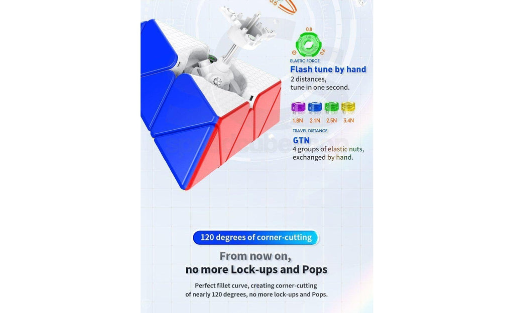 GAN Pyraminx Enhanced Magnetic Core Magnets stickerless detail