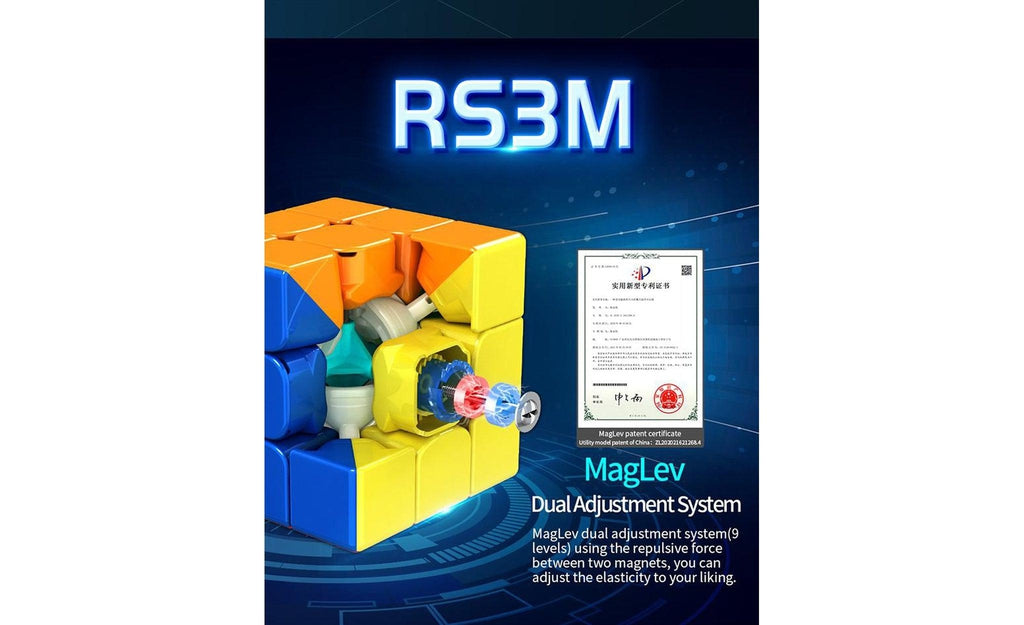 MoYu RS3 M 2021 3x3 Magnetic MagLev stickerless detail