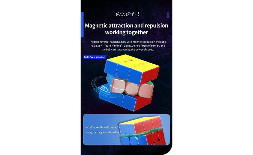 MoYu Super RS3 M 3x3 Magnetic MagLev stickerless detail