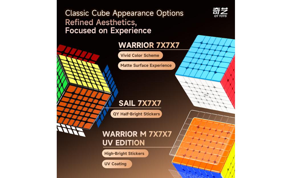 QiYi Warrior 7x7 Magnetic UV Coated stickerless detail