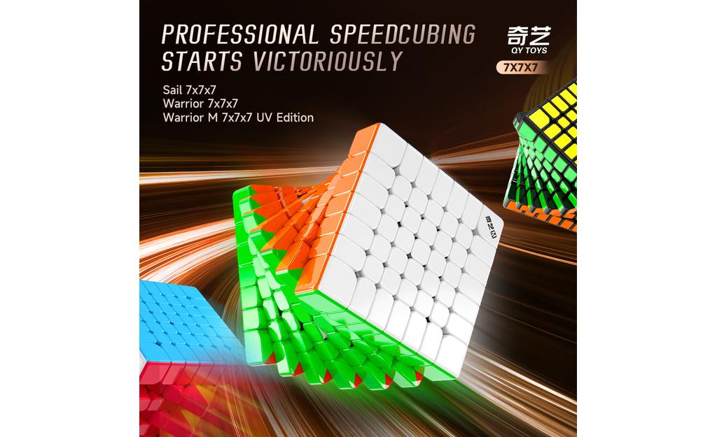 QiYi Warrior 7x7 Magnetic UV Coated stickerless detail