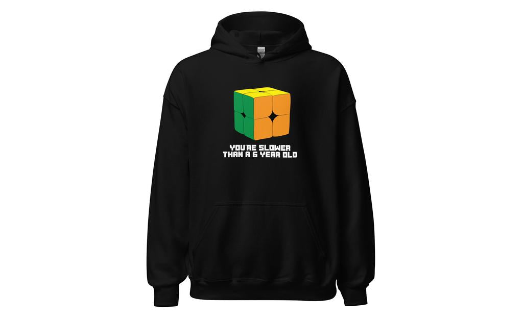 Slower Than a 6 Year Old Hoodie V2 - Dark | SpeedCubeShop