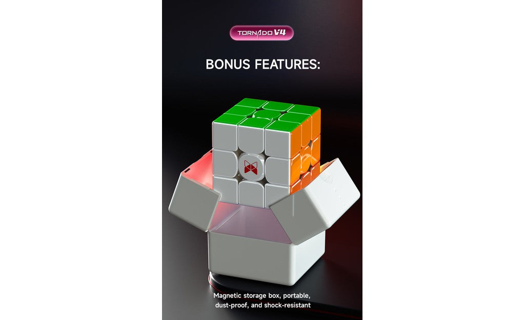 X-Man Tornado 3x3 V4 Pioneer Magnetic MagLev Ball-Core UV Coated stickerless detail