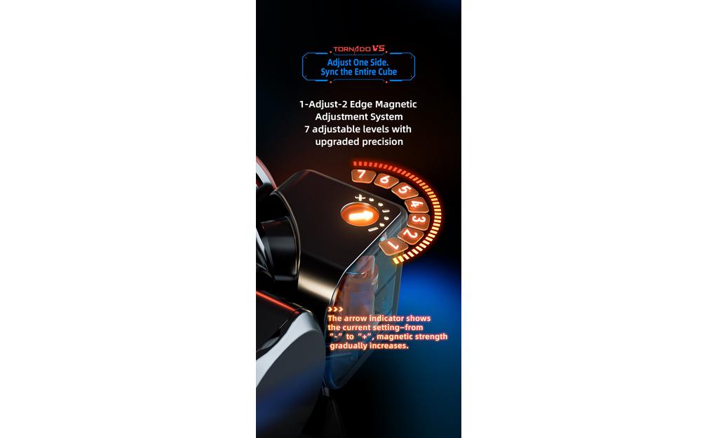 X-Man Tornado 3x3 V5 Pioneer Magnetic MagLev 20-Magnet Ball-Core UV Coated stickerless detail