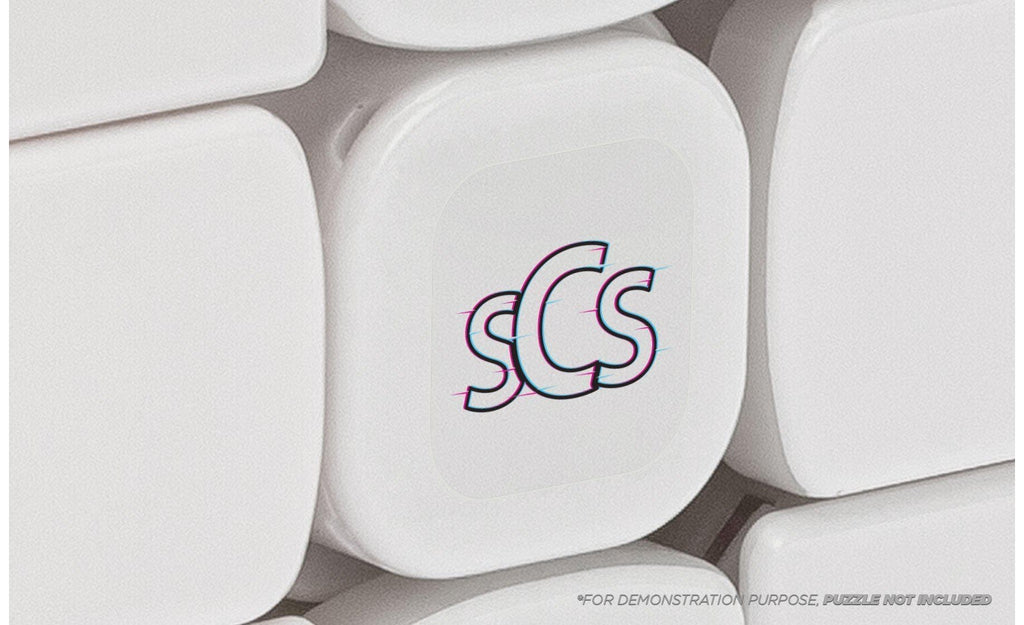 Distorted Logo Sticker (4 Pack) | SpeedCubeShop