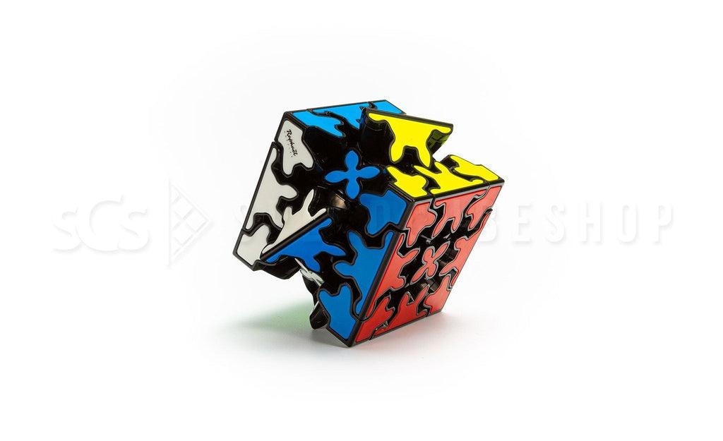 QiYi Gear 3x3 Tiled black Gear Puzzle in hand