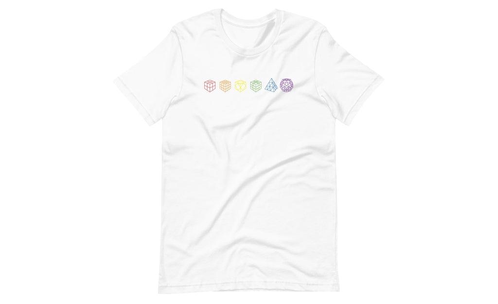 Rainbow Cube Lineup - Rubik's Cube Shirt | SpeedCubeShop