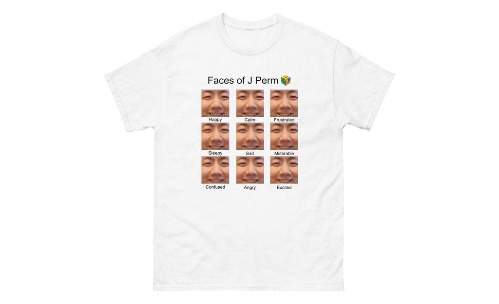 Faces of JPerm Meme Shirt | SpeedCubeShop