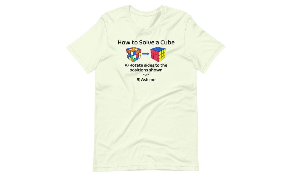 How to Solve a Rubik's Cube Shirt (Light) | SpeedCubeShop