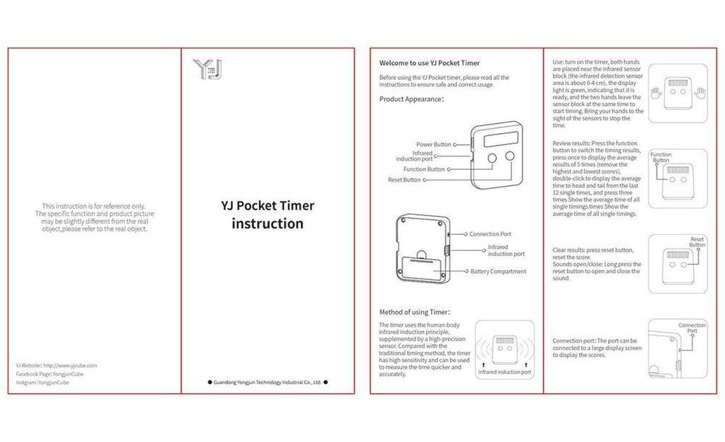 YJ Pocket Cube Timer packaging