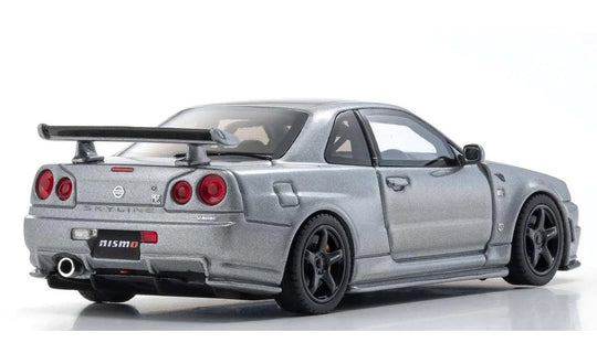 1/43 Scale Gray Nissan Skyline GT-R R34 NISMO Grand Touring Diecast Car