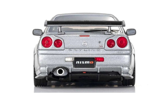 1/43 Scale Gray Nissan Skyline GT-R R34 NISMO Grand Touring Diecast Car