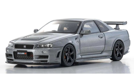 1/43 Scale Gray Nissan Skyline GT-R R34 NISMO Grand Touring Diecast Car | SpeedCubeShop