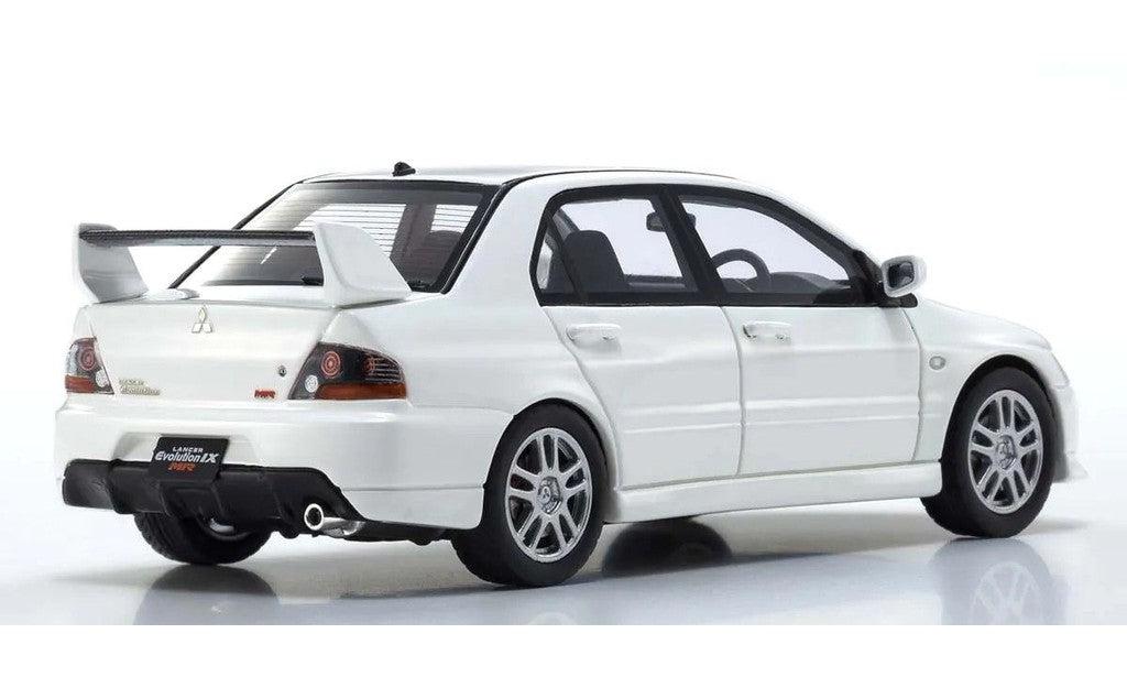 1/43 Scale White Pearl Mitsubishi Lancer Evolution IX MR - Diecast Car | SpeedCubeShop